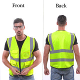 Safety Vest with Zipper and Pockets